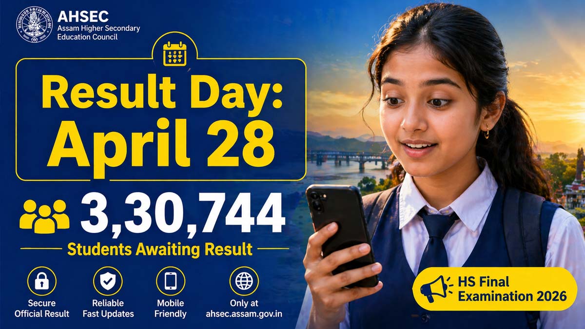 AHSEC Assam Class 12 HS Result 2026 declared on April 28 pass percentage trend
