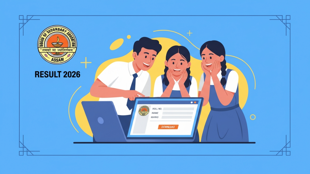 Assam 10th board result 2026 students checking HSLC marks on official website.