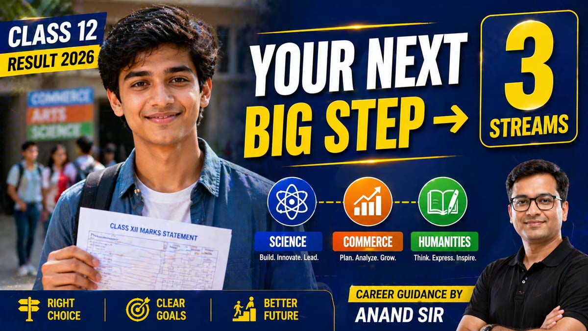 Indian student holding Class 12 marksheet, looking confident about career choices after board result 2026