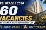 RBI Grade B 2026 vacancies announcement
